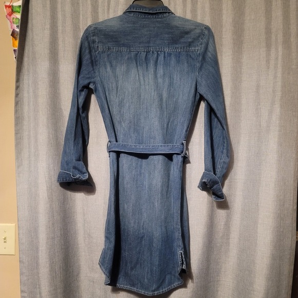 Old‎ Navy Girls XL 14 Denim Shirt Dress Button Front Long Sleeve - Picture 2 of 4